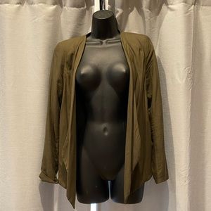 Army green cardigan